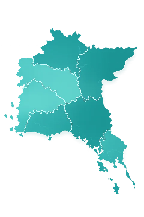 Eastern Thailand Service Area Map